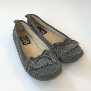 Gray moccasins